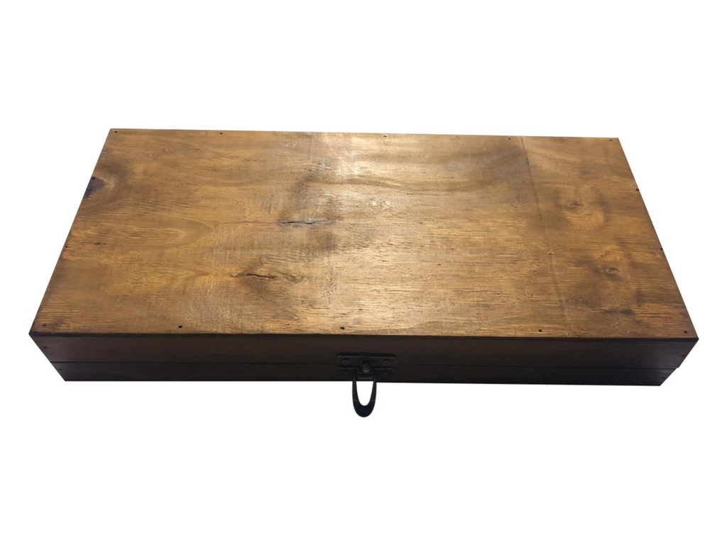 CAIXA RÚSTICA PARA FACA CHAIRA E GARFO