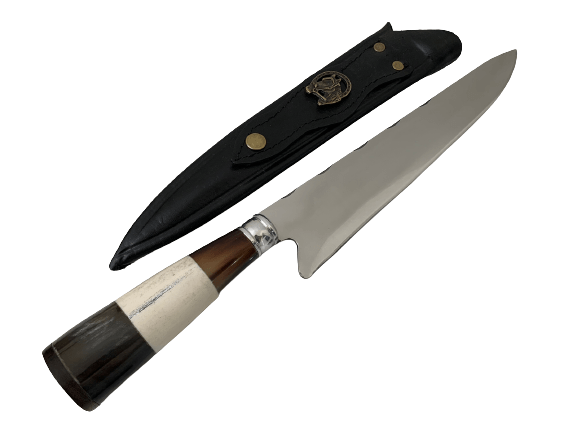 FACA ARTESANAL PARA CHURRASCO 10 POLEGADAS CHIFRE E OSSO