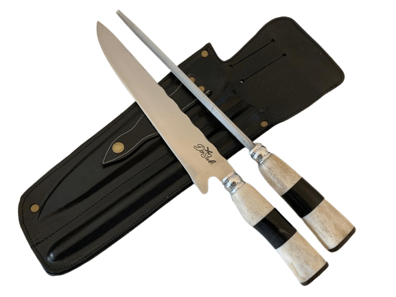 CONJUNTO INOX FACA E CHAIRA