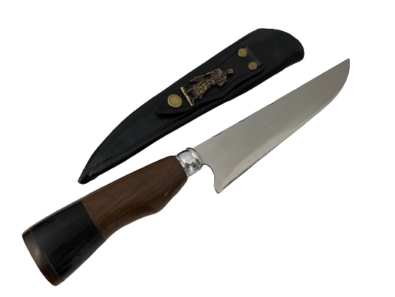 FACA ARTESANAL 08 POLEGADAS CABO DE MADEIRA E CHIFRE