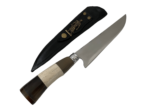 FACA ARTESANAL 08 POLEGADAS CABO DE OSSO E CHIFRE