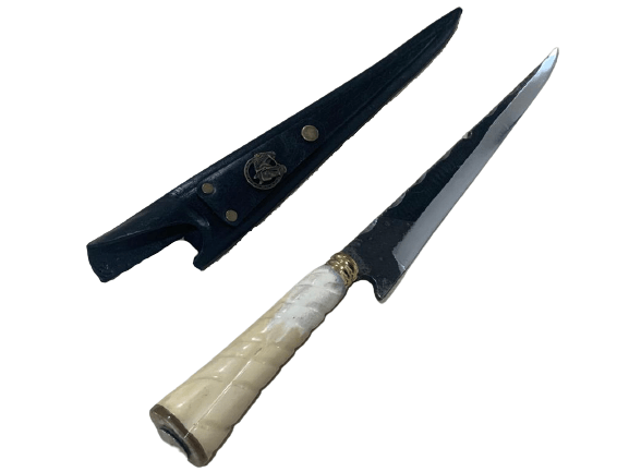 Faca Javalizeira 12 Polegadas Cabo De Osso Torneado