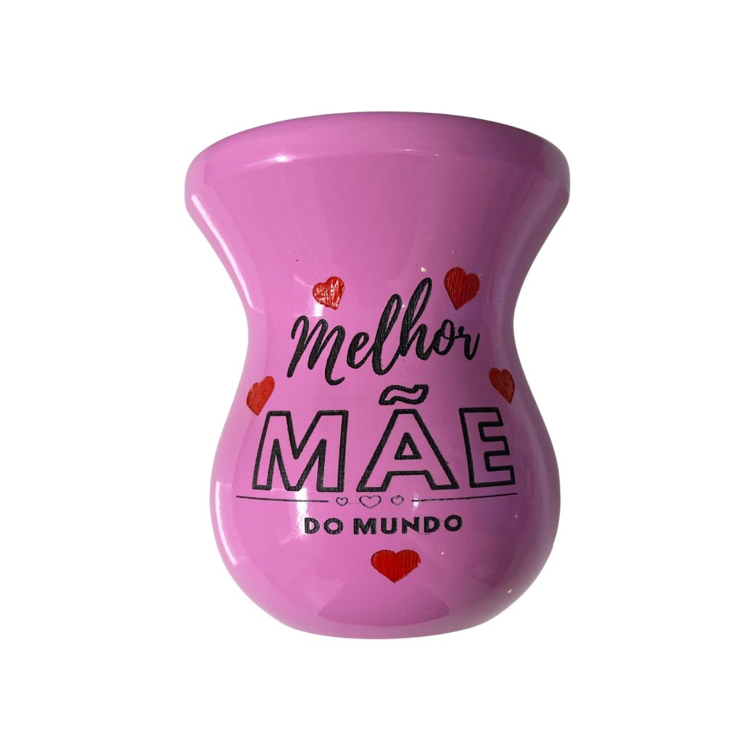 CUIA DE MADEIRA ROSA PERSONALIZADA  - MELHOR  MÃE  