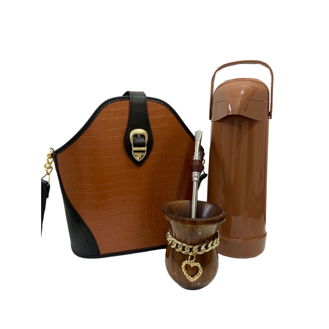 KIT MATEIRA CHIMARRÃO CARAMELO