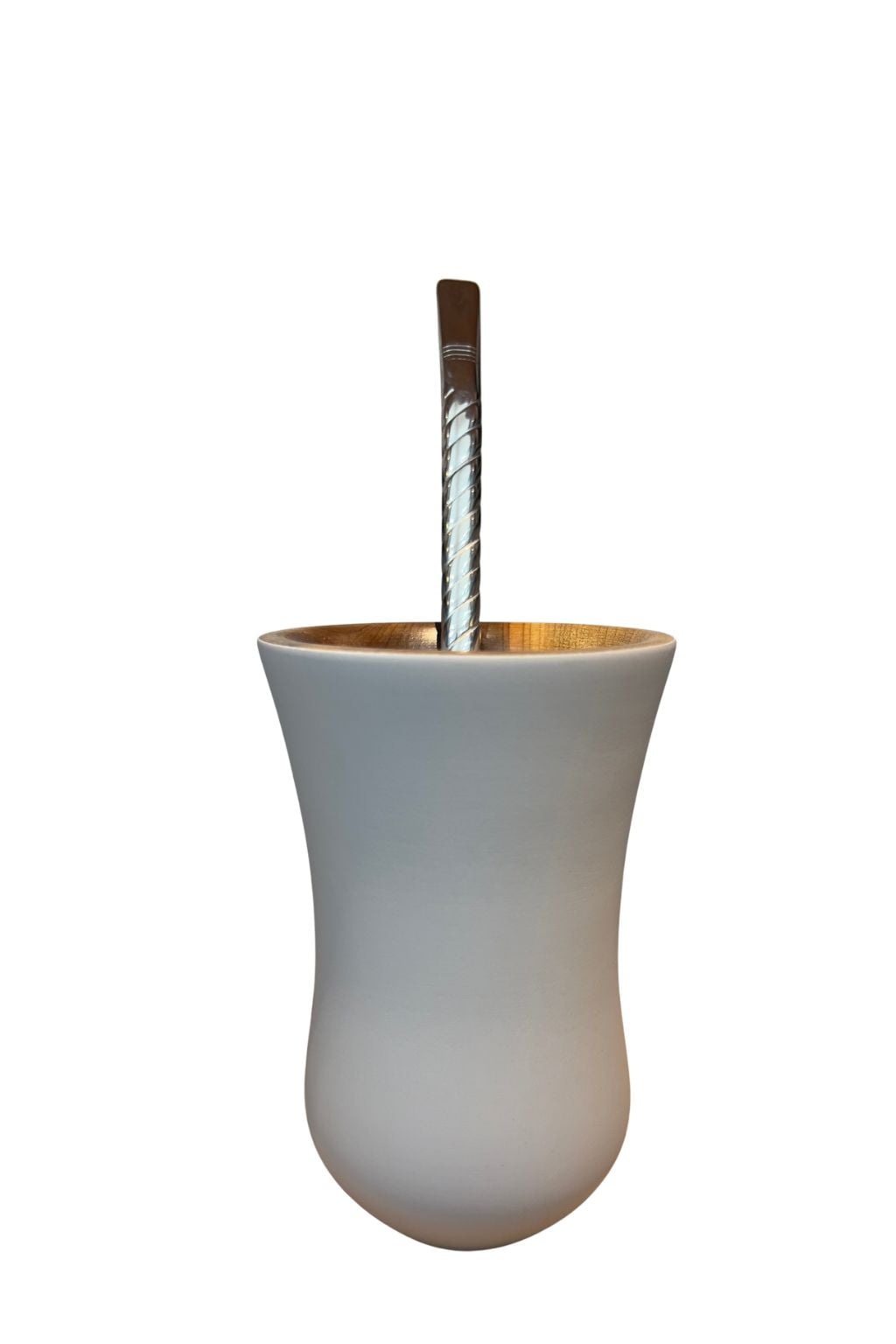 CUIA DE CHIMARRÃO DE MADEIRA CANUDO - COR CINZA