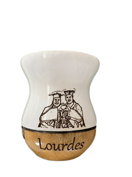 CUIA DE MADEIRA BRANCA PERSONALIZADA COM FOTO