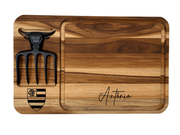 KIT PERSONALIZADO TÁBUA E GARFO 5 PONTAS