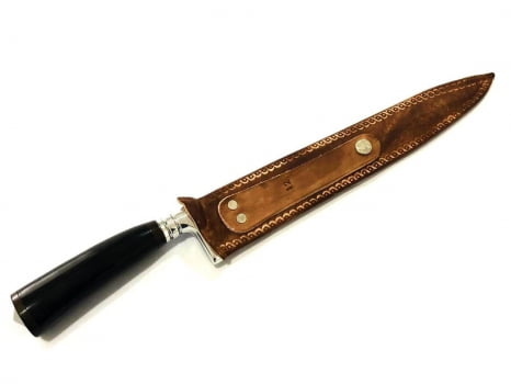 FACA ARTESANAL PARA BRINDE INOX 10  POLEGADAS CABO DE CHIFRE