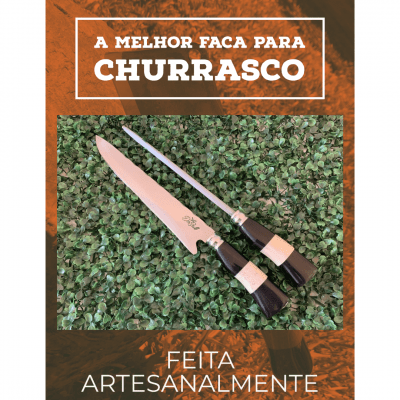 CONJUNTO FACA E CHAIRA INOX