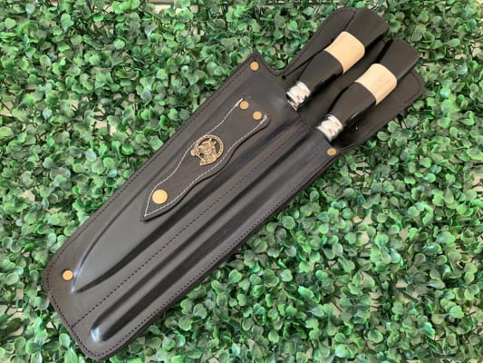 CONJUNTO FACA E CHAIRA INOX