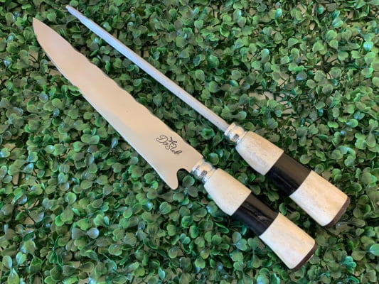 CONJUNTO INOX FACA E CHAIRA