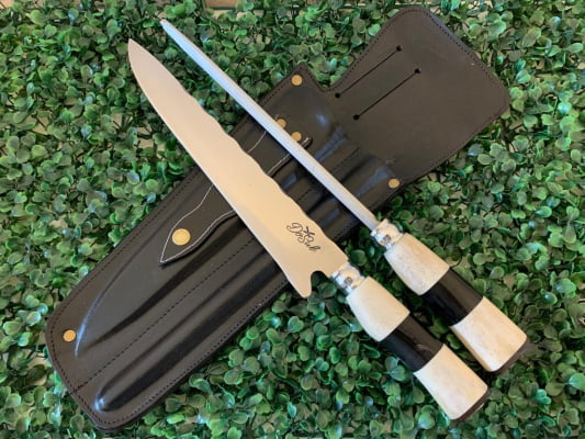 CONJUNTO INOX FACA E CHAIRA