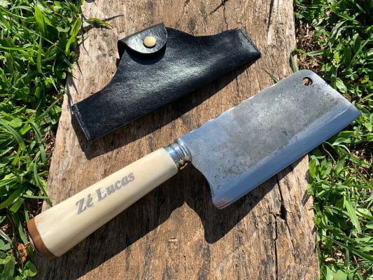 CUTELO ARTESANAL PARA COZINHA CABO DE OSSO