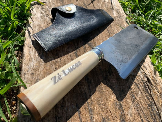 CUTELO ARTESANAL PARA COZINHA CABO DE OSSO