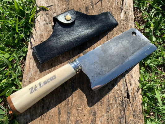 CUTELO ARTESANAL PARA COZINHA CABO DE OSSO