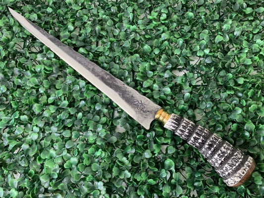 FACA ARTESANAL 12 POLEGADAS JAVALIZEIRA CABO DE RABO DE TATU SINTÉTICO