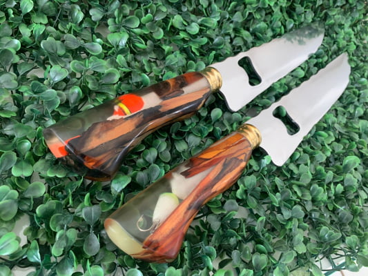 FACA ARTESANAL CABO HÍBRIDO COM ABRIDOR 