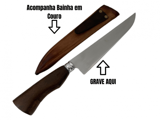 FACA ARTESANAL CAMPEIRA 10 POLEGADAS DE  MADEIRA