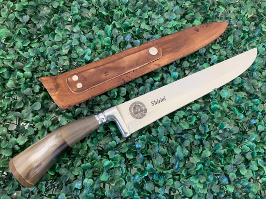 Faca Personalizada Para Churrasco 12 Polegadas Cabo de Chifre