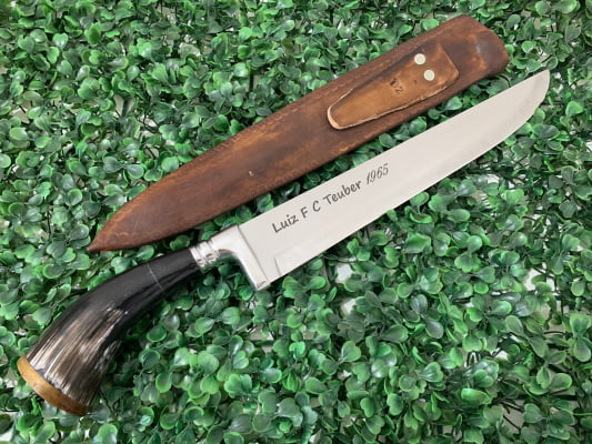 Faca Personalizada Para Churrasco 12 Polegadas Cabo de Chifre