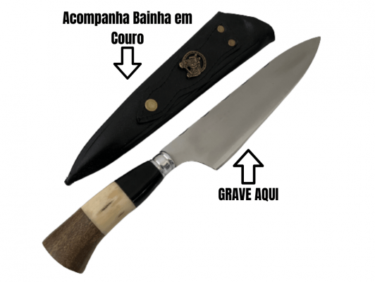 FACA ARTESANAL DO CHEF PARA COZINHA