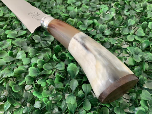 FACA JAVALIZEIRA ARTESANAL 12 POLEGADAS CABO DE CHIFRE