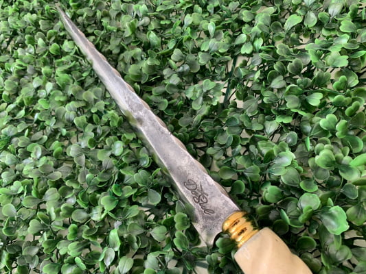 Faca Javalizeira 12 Polegadas Cabo De Osso Torneado