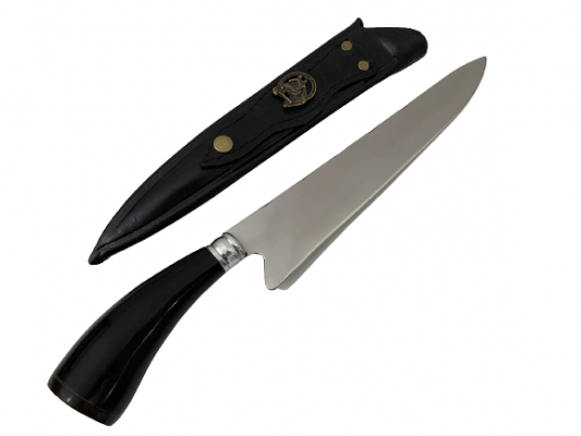 FACA ARTESANAL PARA CHURRASCO 10 POLEGADAS CABO DE CHIFRE