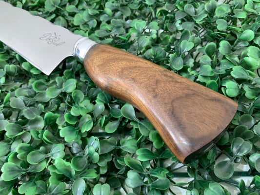 FACA ARTESANAL PARA CHURRASCO 10 POLEGADAS CABO DE MADEIRA