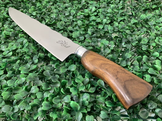 FACA ARTESANAL PARA CHURRASCO 10 POLEGADAS CABO DE MADEIRA