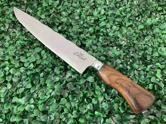 FACA ARTESANAL PARA CHURRASCO 10 POLEGADAS CABO DE MADEIRA