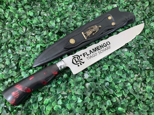 FACA ARTESANAL PERSONALIZADA FLAMENGO