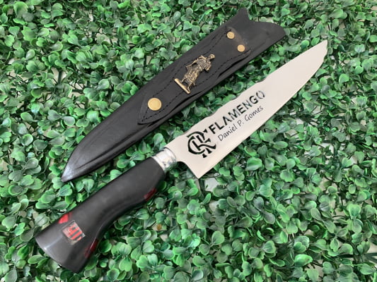 FACA ARTESANAL PERSONALIZADA FLAMENGO