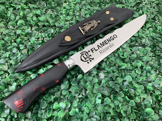 FACA ARTESANAL PERSONALIZADA FLAMENGO