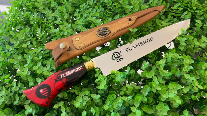 FACA ARTESANAL PERSONALIZADA FLAMENGO