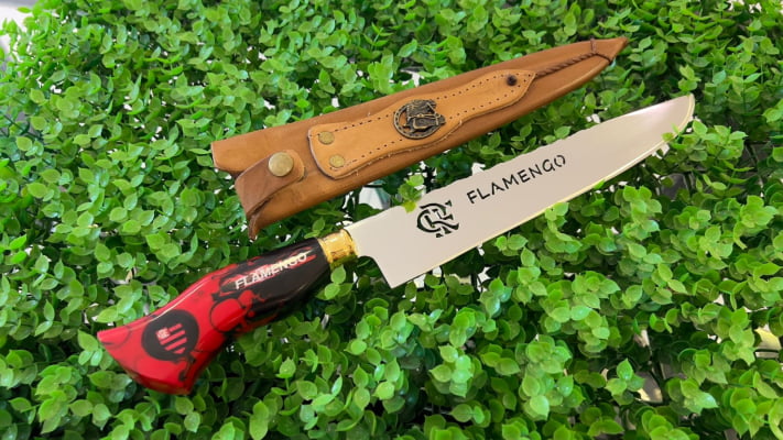 FACA ARTESANAL PERSONALIZADA FLAMENGO