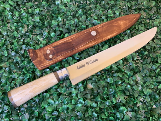 Faca Personalizada Para Churrasco 12 Polegadas Cabo de Osso