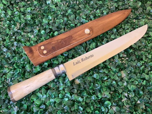 Faca Personalizada Para Churrasco 12 Polegadas Cabo de Osso