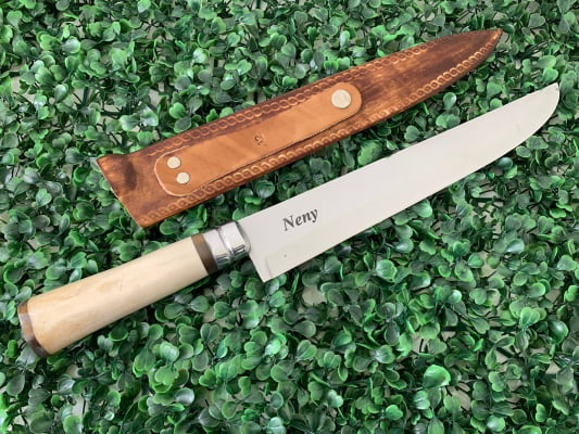 Faca Personalizada Para Churrasco 12 Polegadas Cabo de Osso