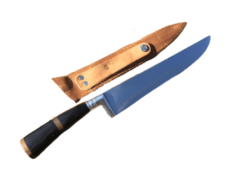 FACA ARTESANAL PARA BRINDE INOX 10  POLEGADAS CABO DE CHIFRE