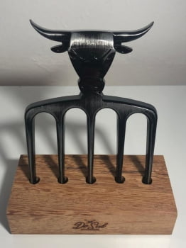 TRIDENTE PARA CHURRASCO 5 PONTAS ALUMÍNIO ENVELHECIDO