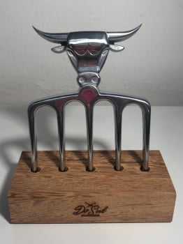 TRIDENTE PARA CHURRASCO 5 PONTAS ALUMÍNIO POLIDO