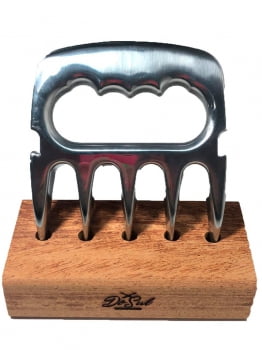 GARRA DE URSO PARA CHURRASCO ALUMÍNIO POLIDO