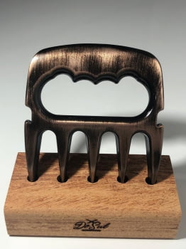 GARRA DE URSO PARA CHURRASCO ALUMÍNIO COBRE ENVELHECIDO