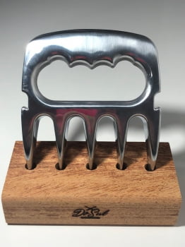 GARRA DE URSO PARA CHURRASCO ALUMÍNIO POLIDO