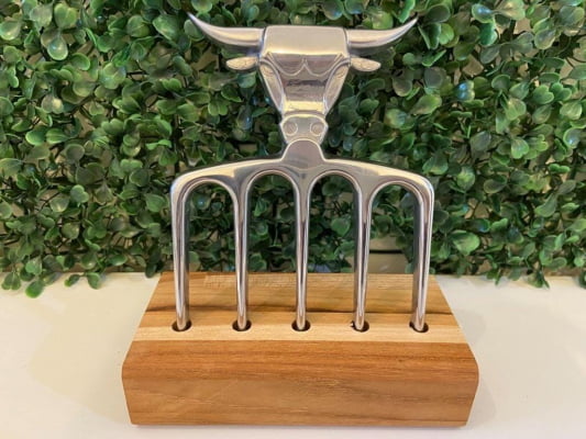 TRIDENTE PARA CHURRASCO 5 PONTAS ALUMÍNIO POLIDO