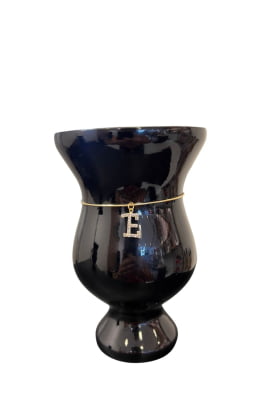 CUIA DE CHIMARRÃO DE MADEIRA PRETA COM PEZINHO + SHOCKER DE LETRA