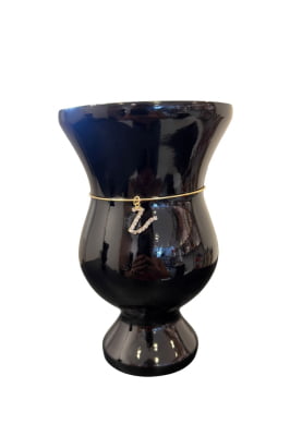 CUIA DE CHIMARRÃO DE MADEIRA PRETA COM PEZINHO + SHOCKER DE LETRA