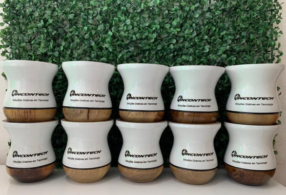 CUIA DE MADEIRA BRANCA PERSONALIZADA COM FOTO