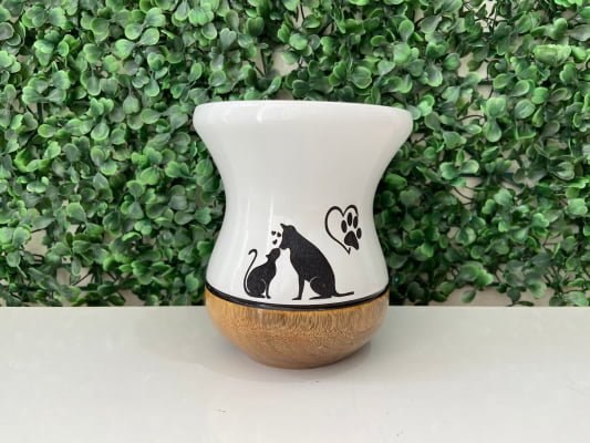 CUIA DE MADEIRA BRANCA PERSONALIZADA COM FOTO